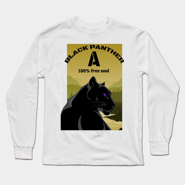 black panther high hill Long Sleeve T-Shirt by svksesmatamv